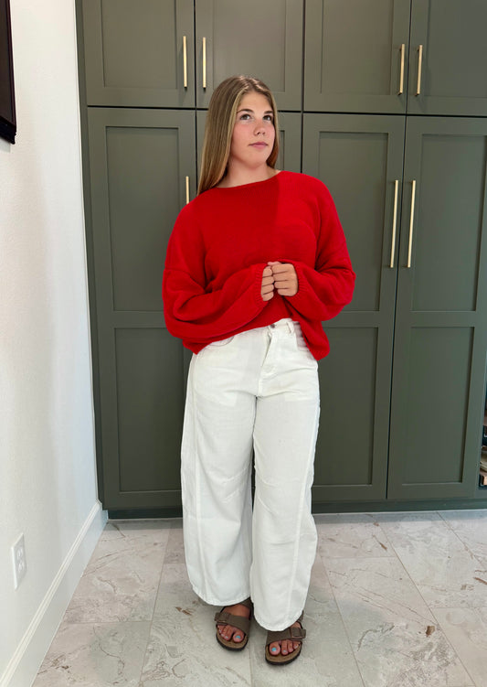 Cherry Red Sweater-TGB