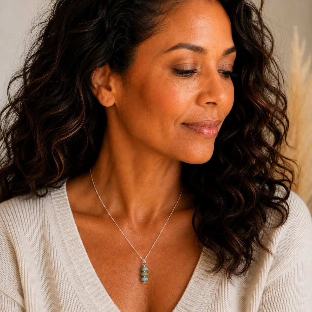 Dainty Turquoise Pendant Necklace - TGBJ