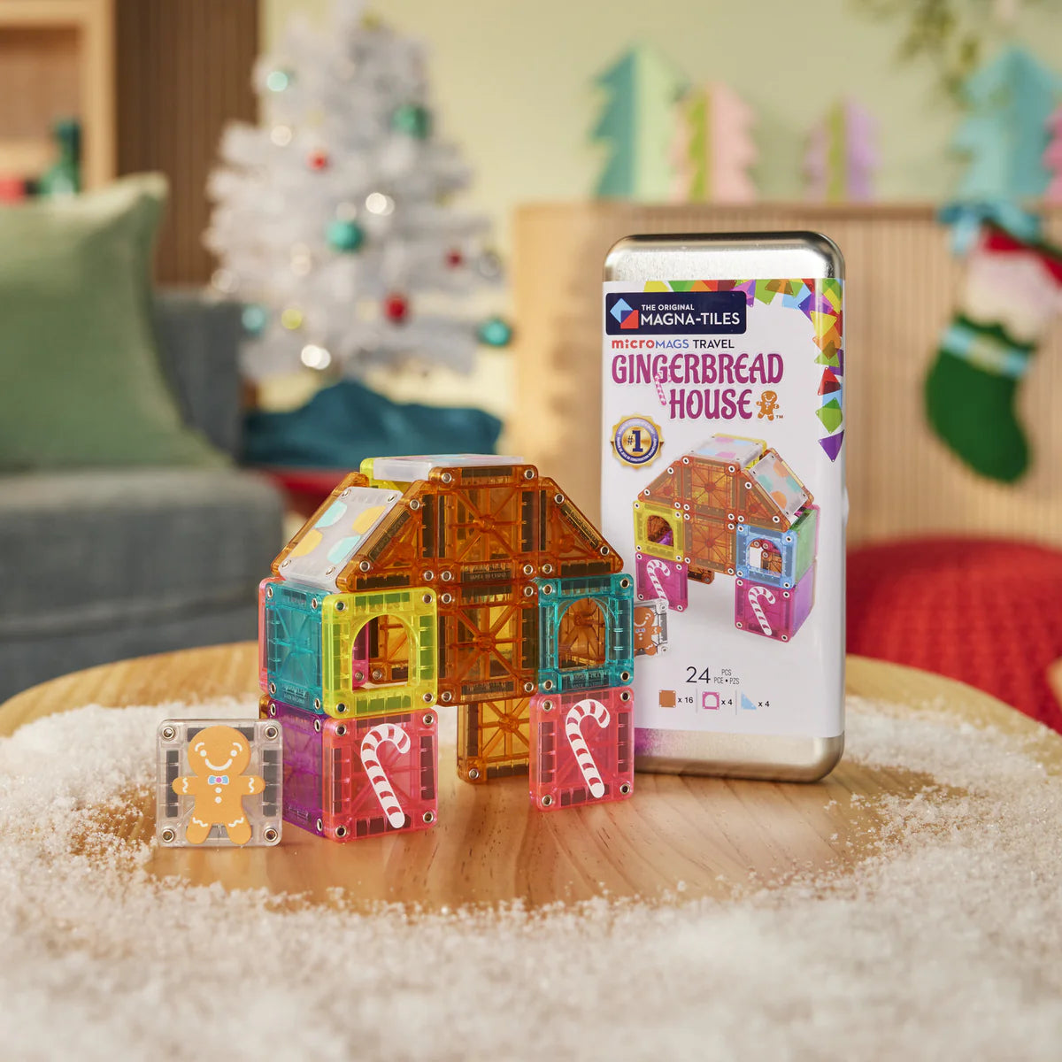 Magnatiles Travel Gingerbread House
