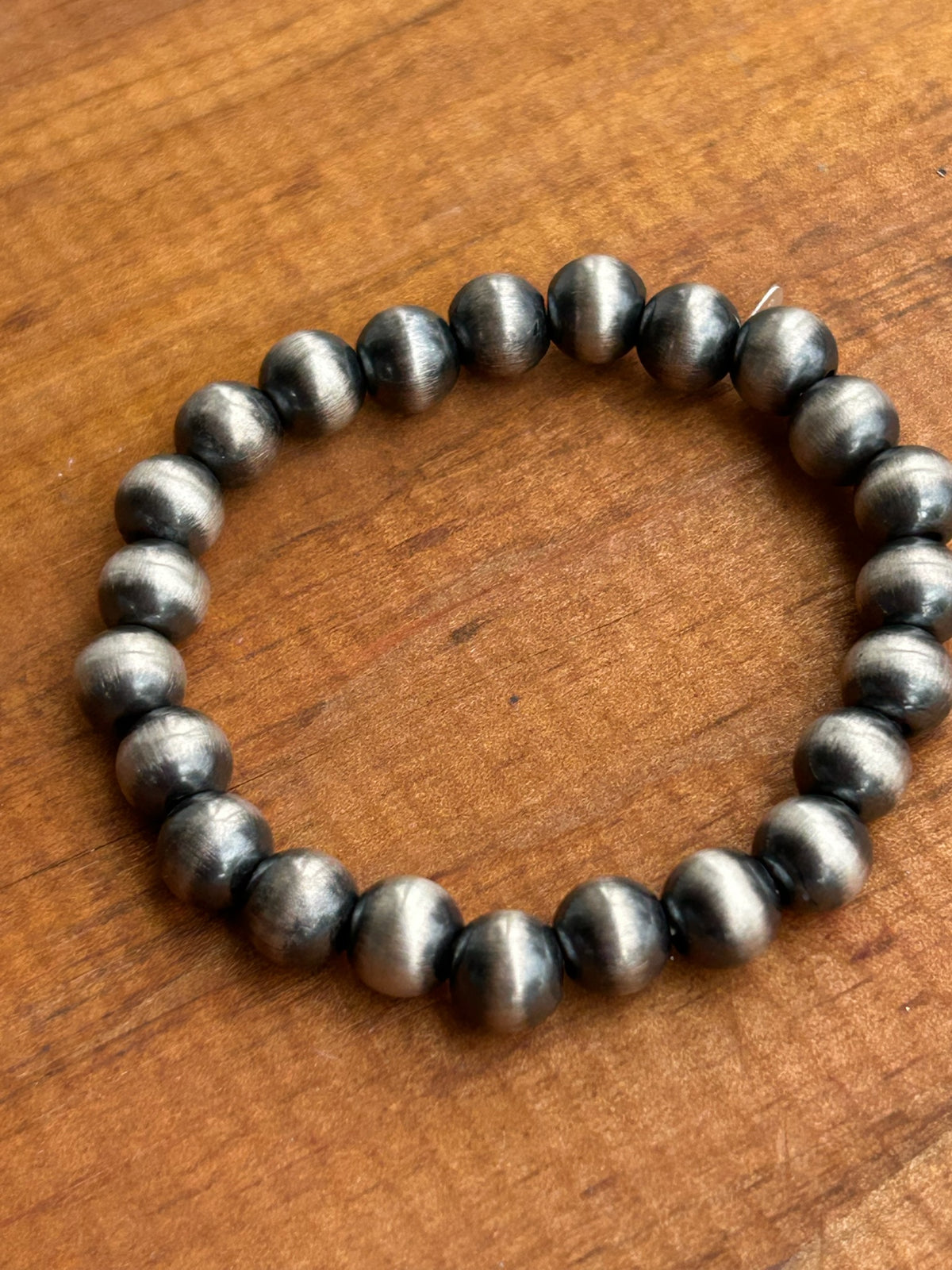 Sterling Silver 8mm Pearl Stretch Bracelet - TGBJ