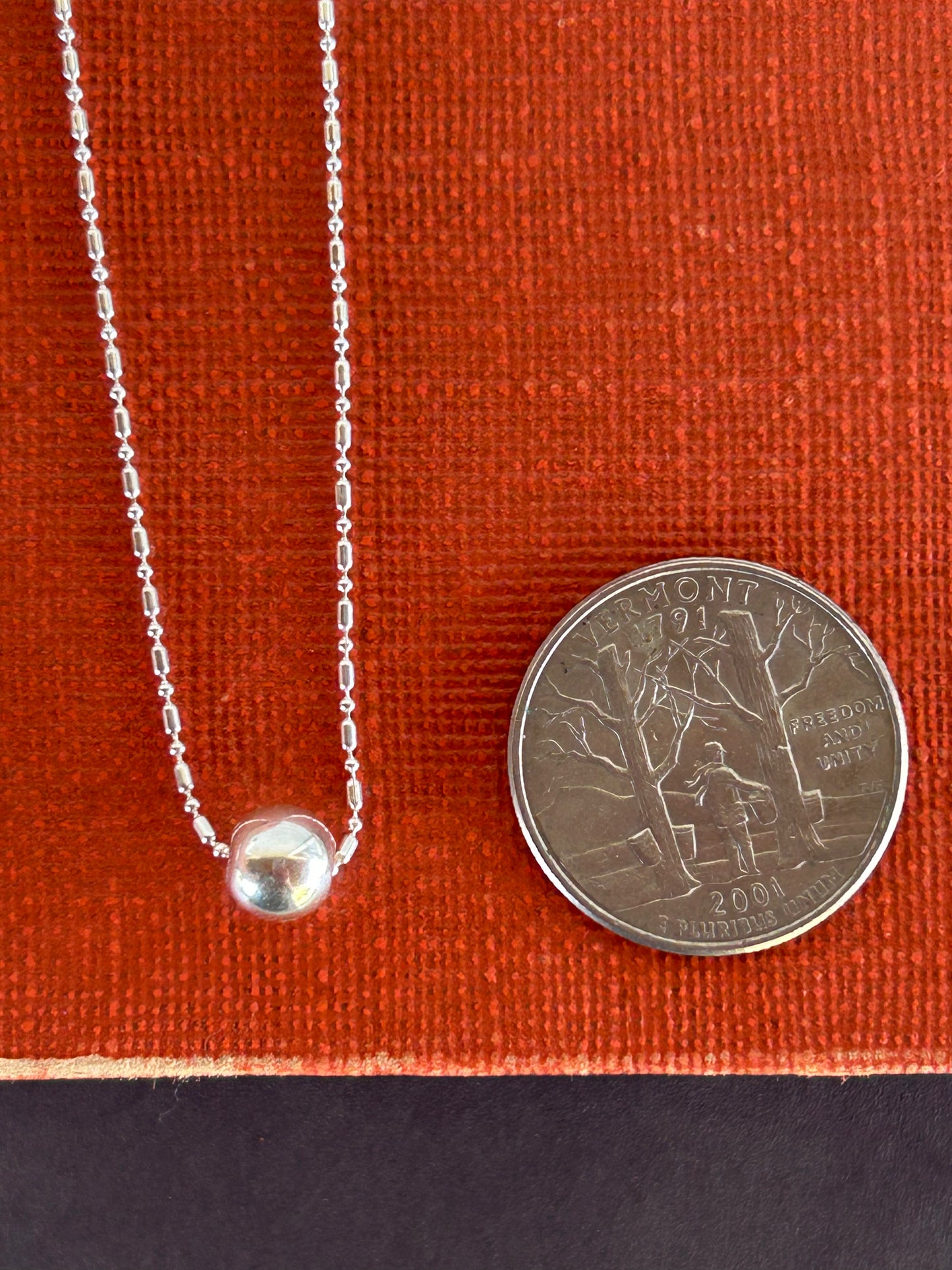 16" Sterling Silver Single Pearl Necklace -TGBJ