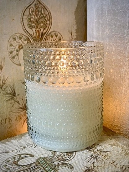 Radiance Embossed Glass Finish LED Candle