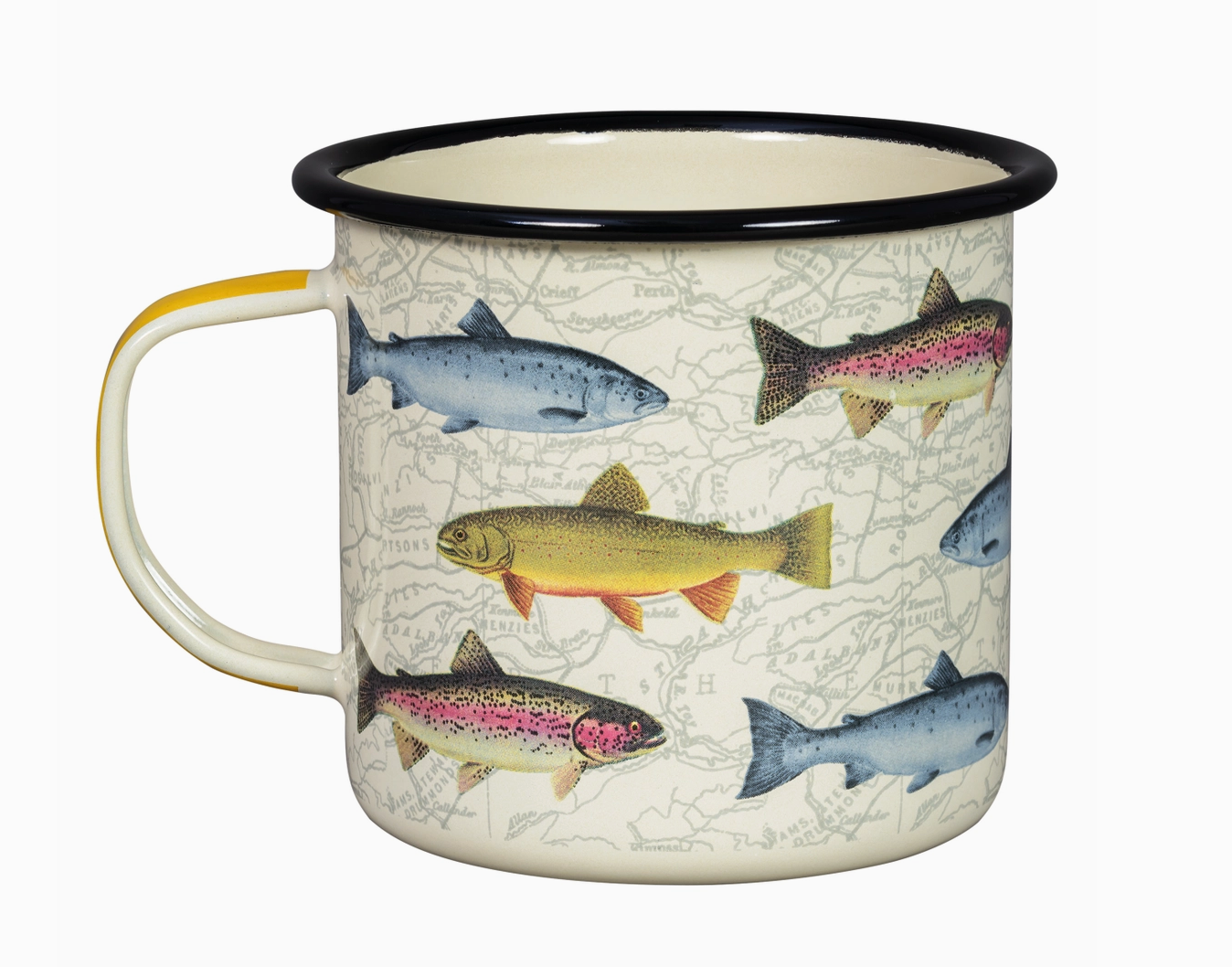 Enamel Mug - Fish, 17oz