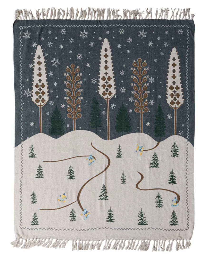Winter Scene Throw Blanket