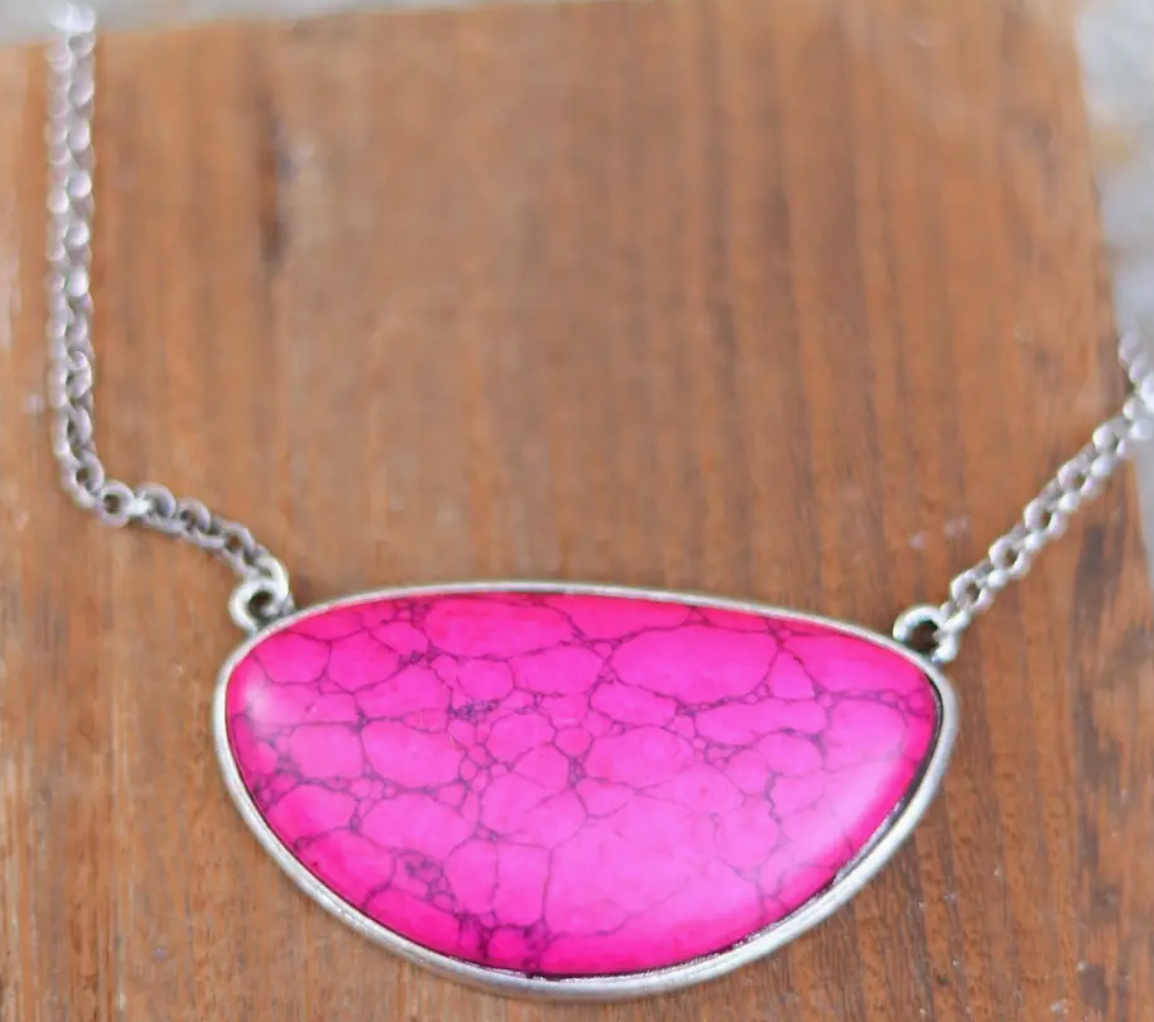 Beautiful Pink Stone Necklace