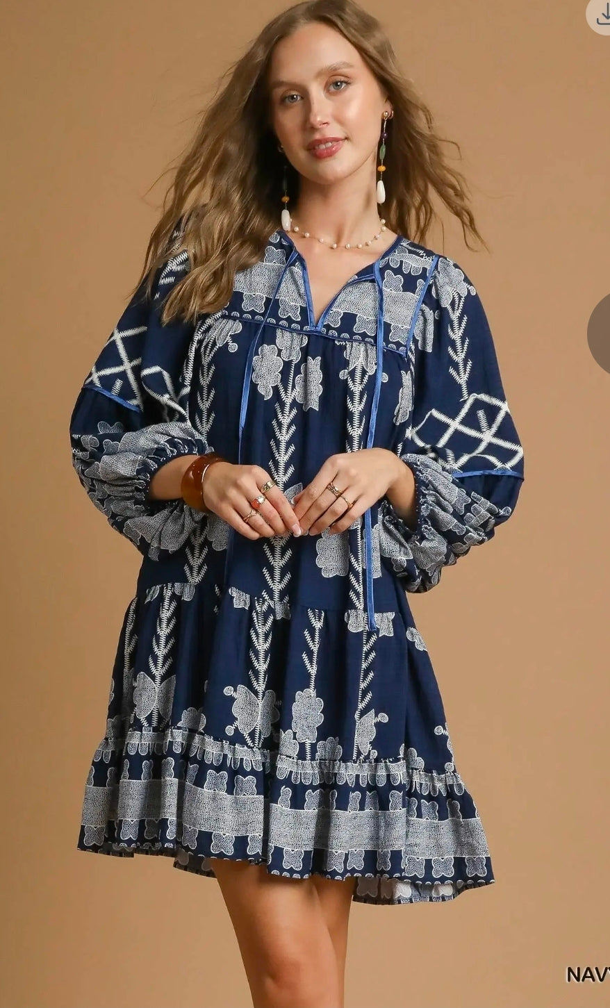 IMS Lainey Dress-Navy