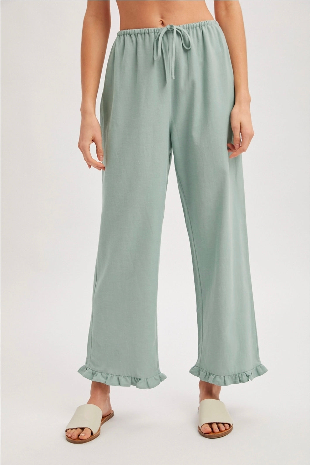 Green Ruffle Pant IMS