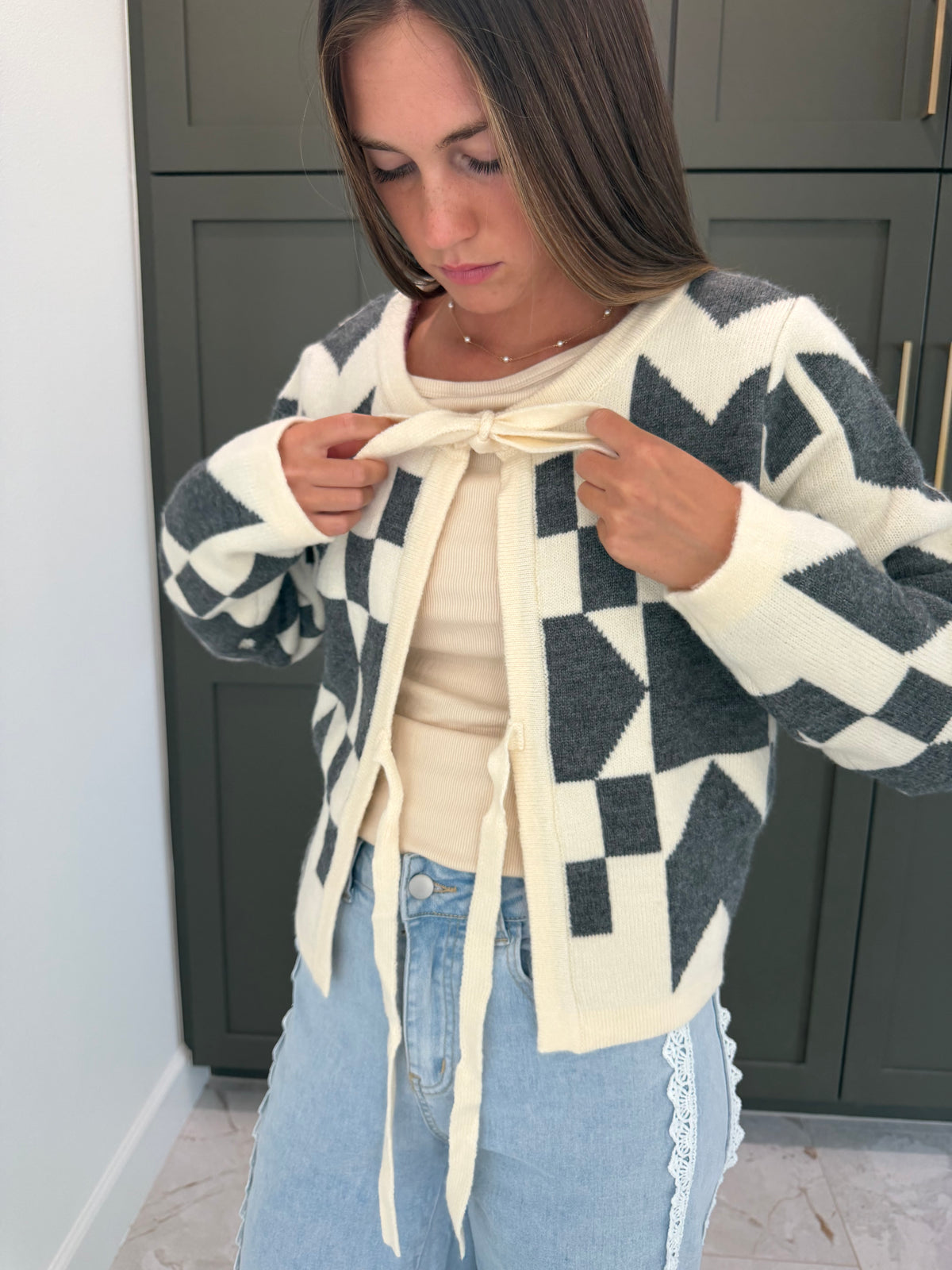 Quilted Ash Cardigan-TGB