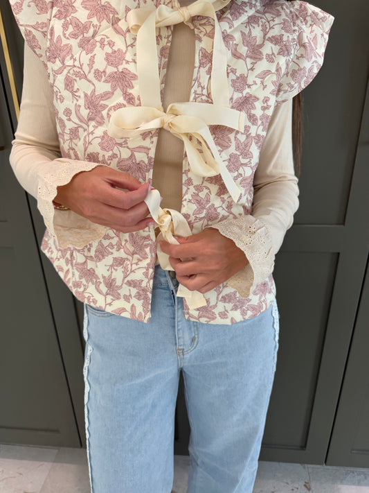 Ava Tie Front Vest-TBG