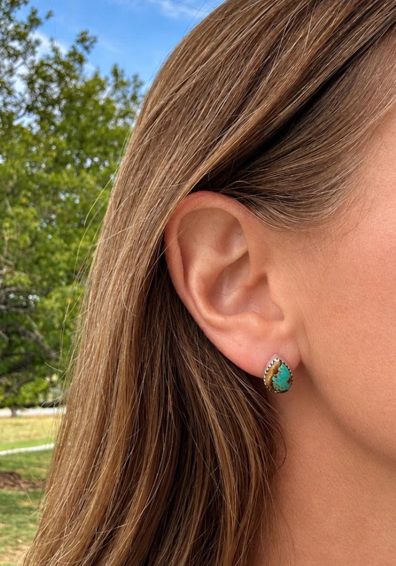 Turquoise Stud Earrings - TGBJ