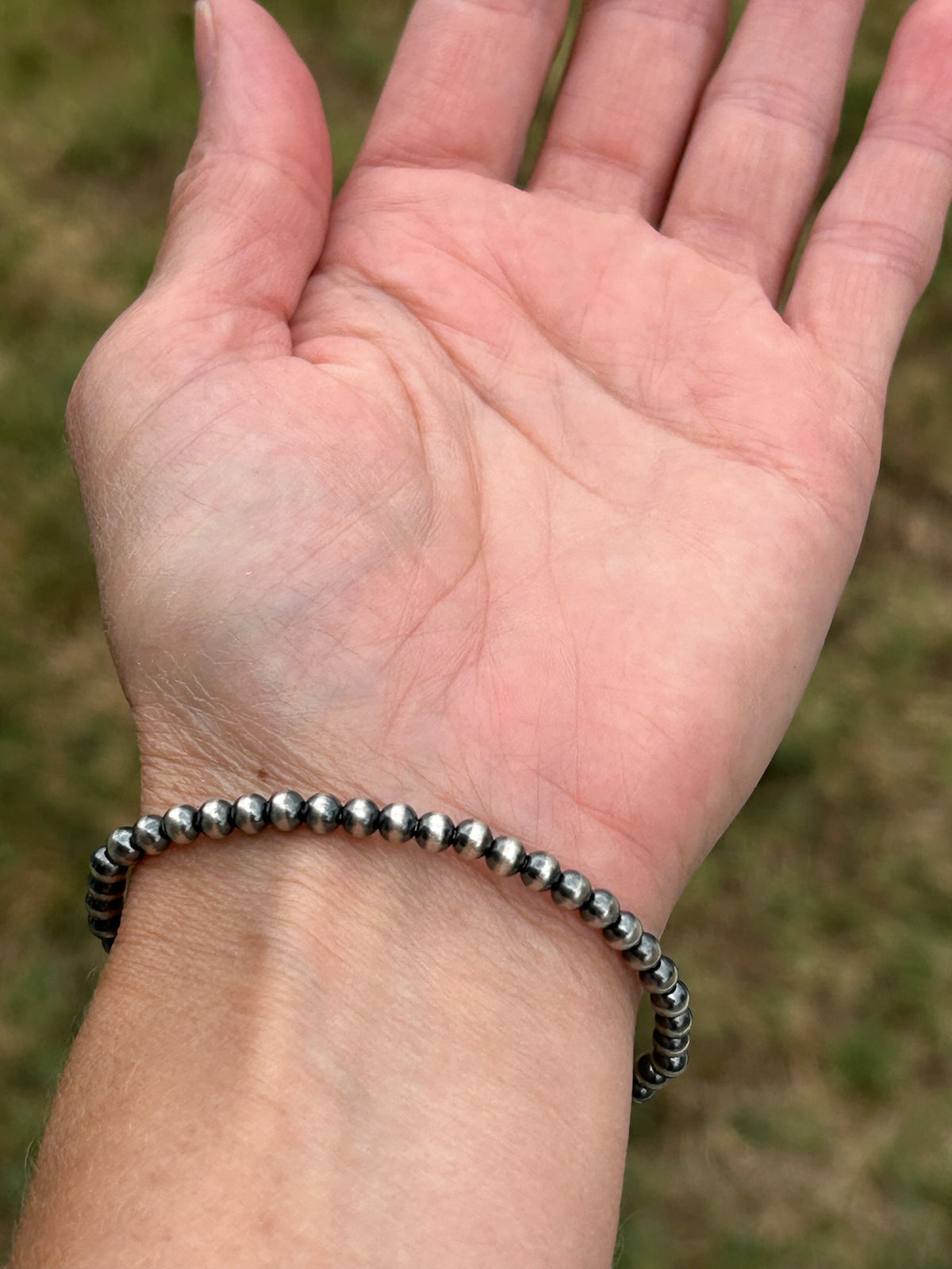 Sterling Silver Pearl Stretch Bracelet - TGBJ