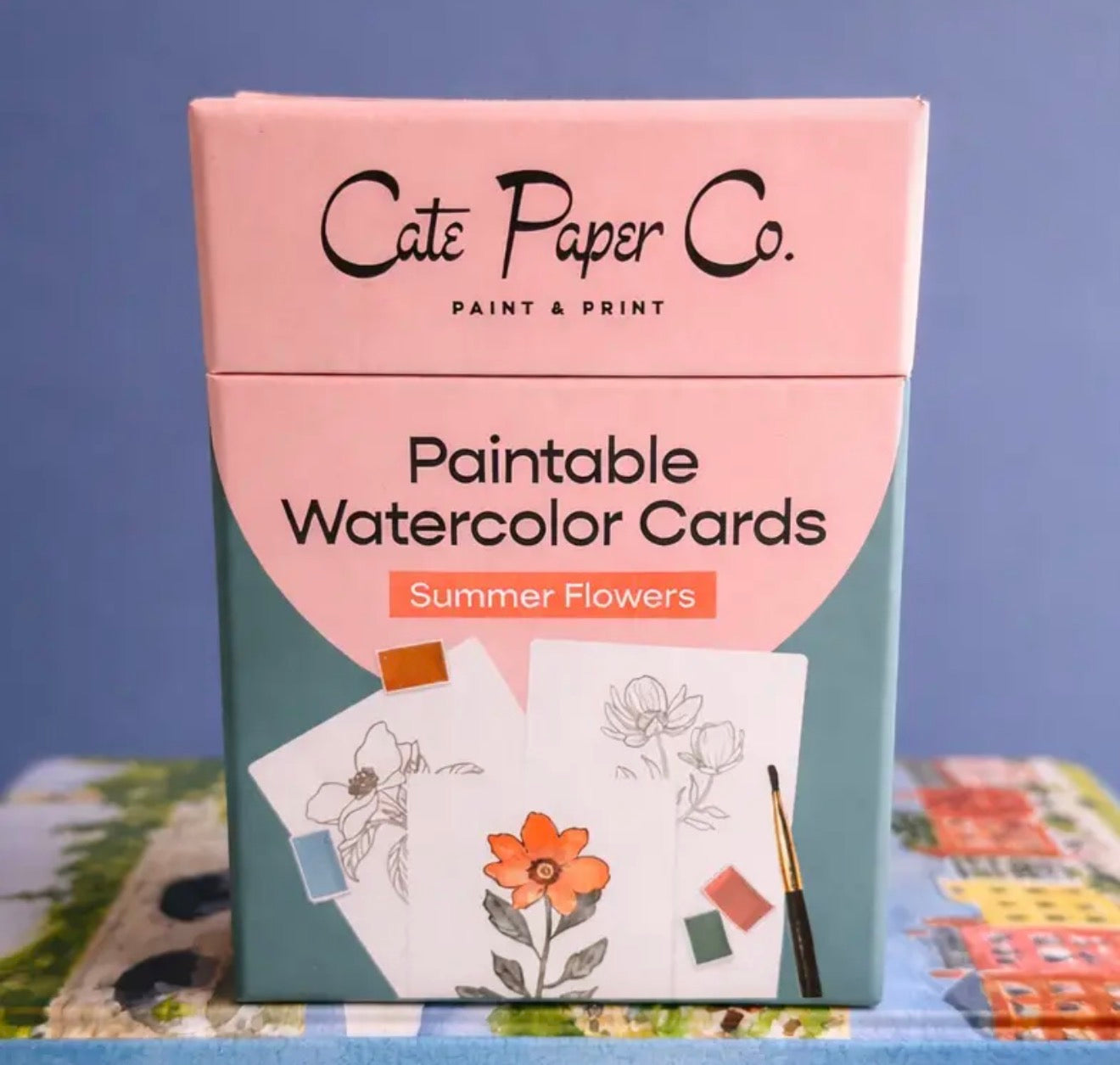 Paintable Watercolor Cards Summer Flowers - TGB