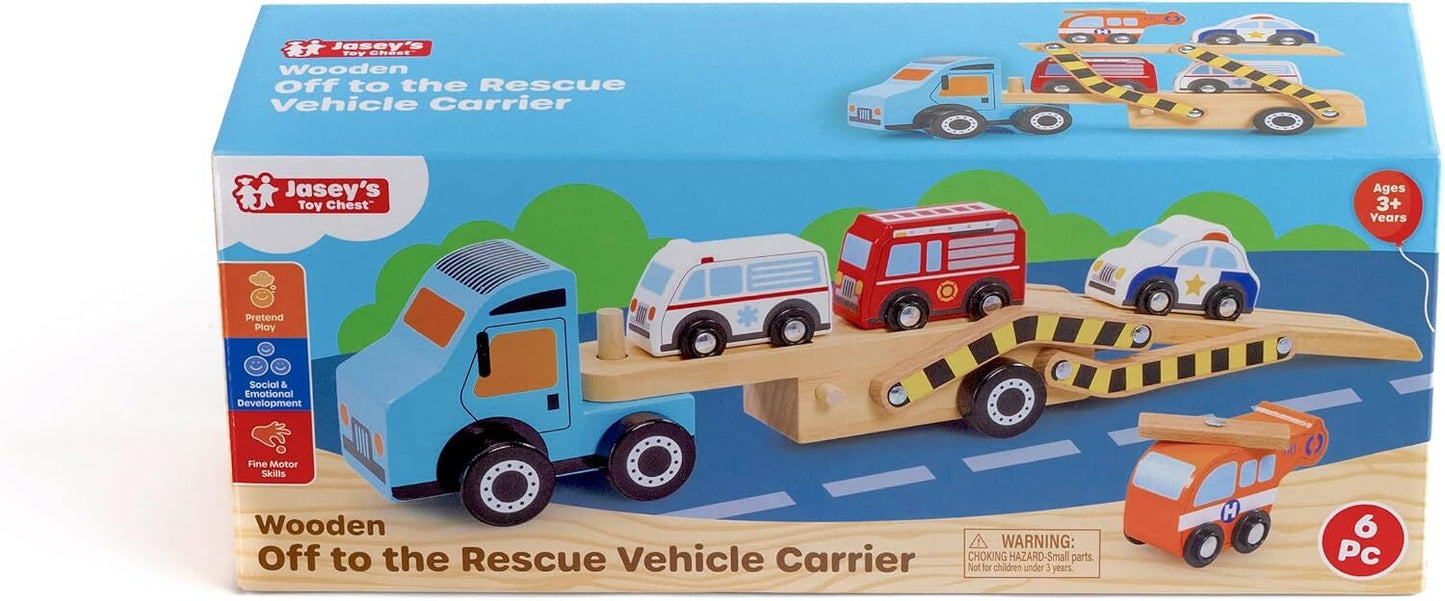 JTC Wooden Off to the Rescue Vehicle Carrier