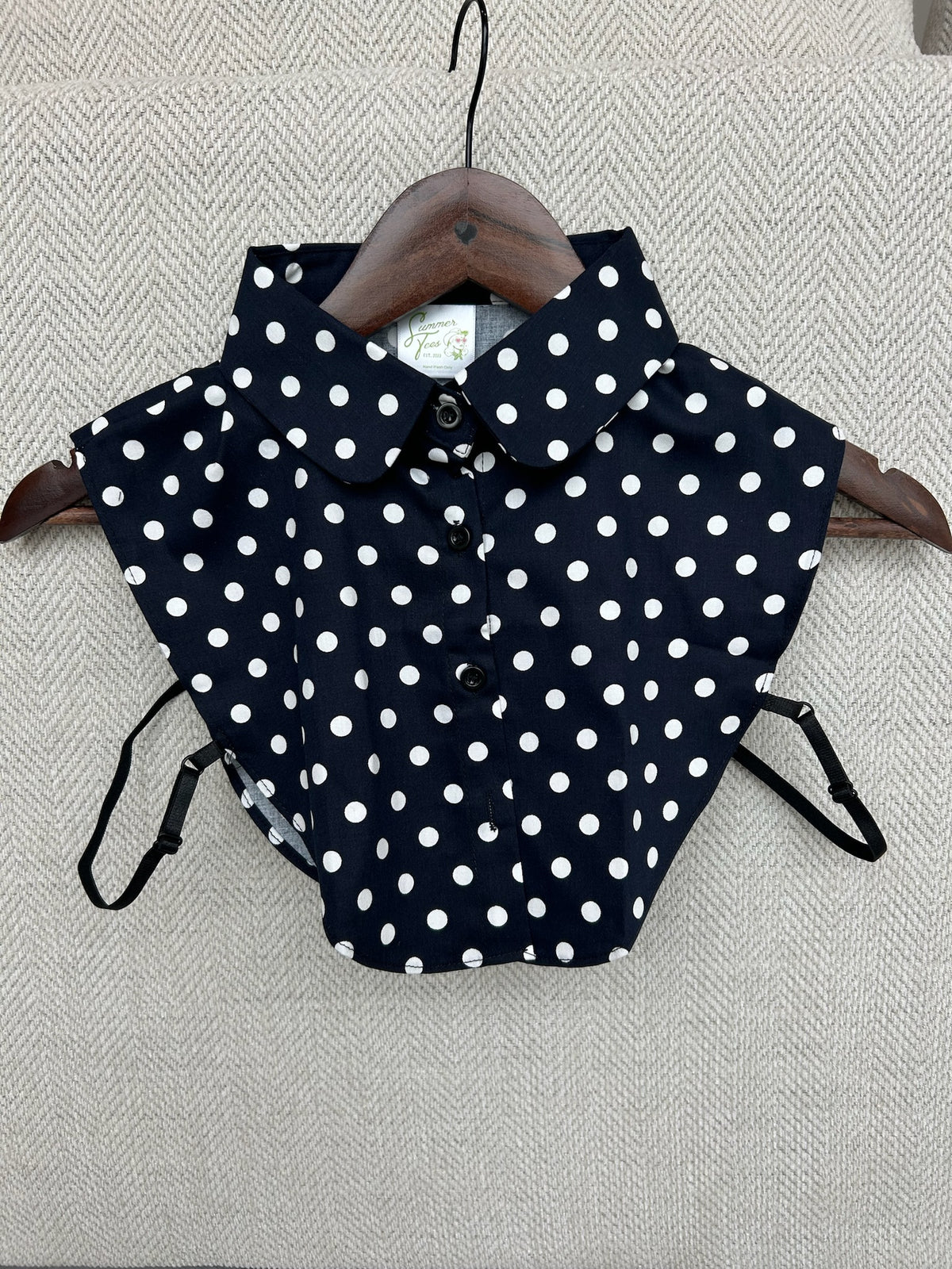 Navy Blue Polka Dot Collar - TGBJ
