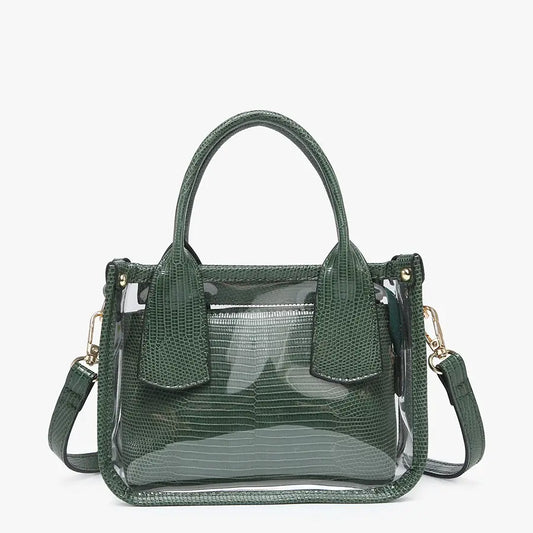 Stacey Clear Satchel With Inner Bag ( Assorted )