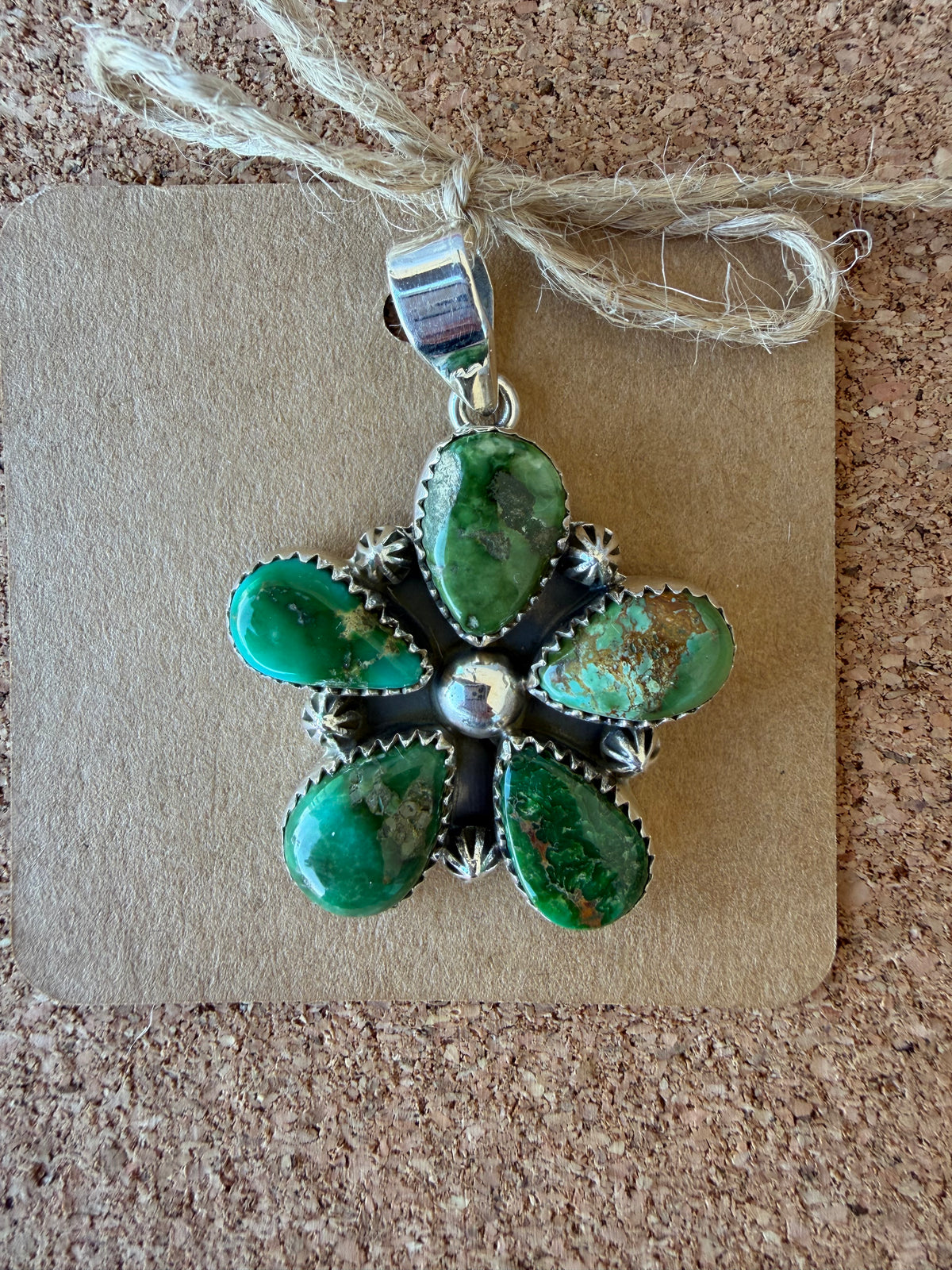 Sonoran Gold Turquoise Pendant-TGB