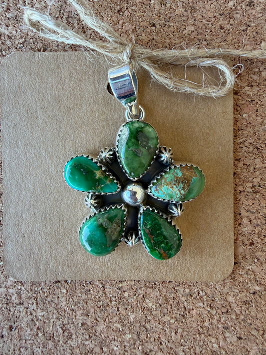Sonoran Gold Turquoise Pendant-TGB