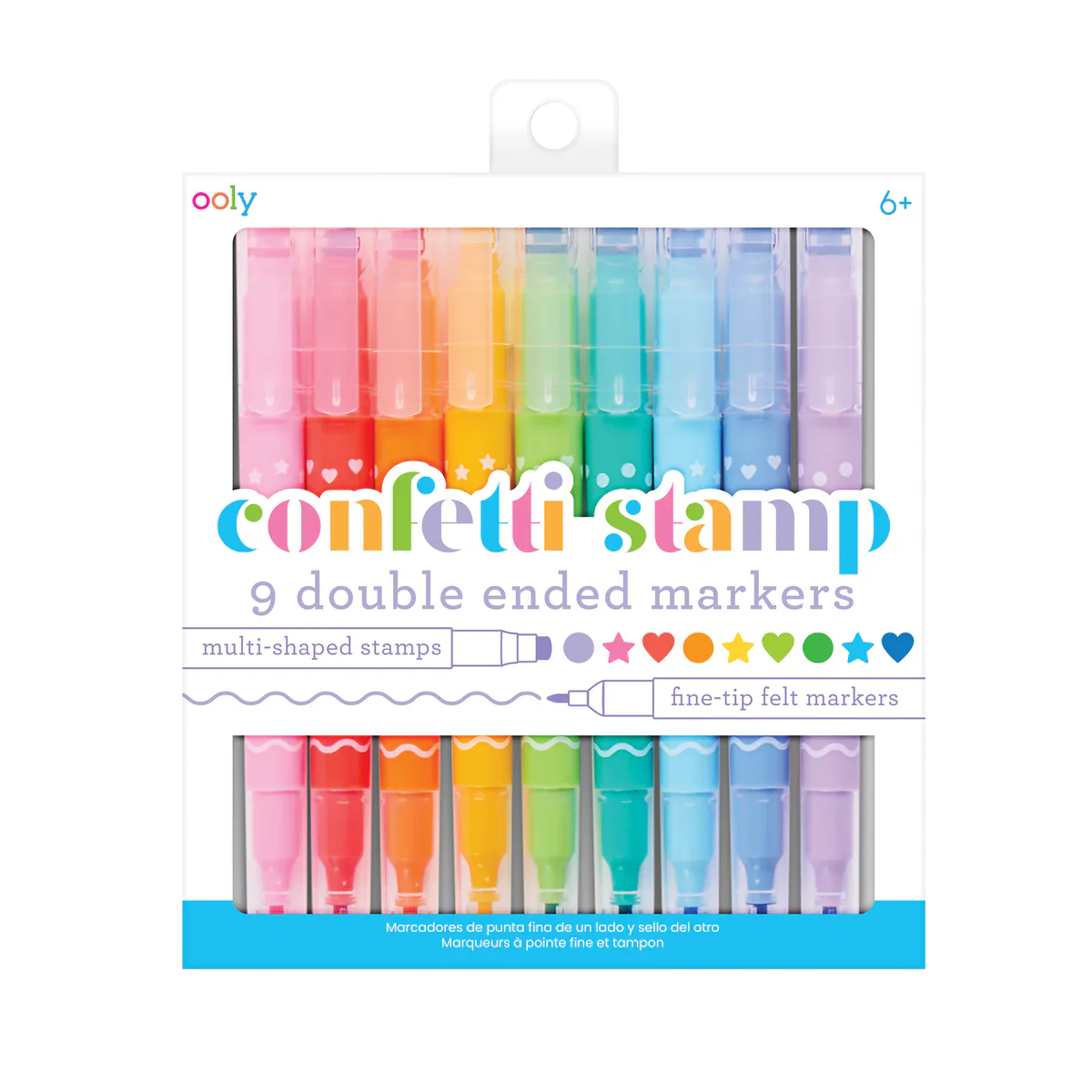9 Confetti Stamp Double Markers