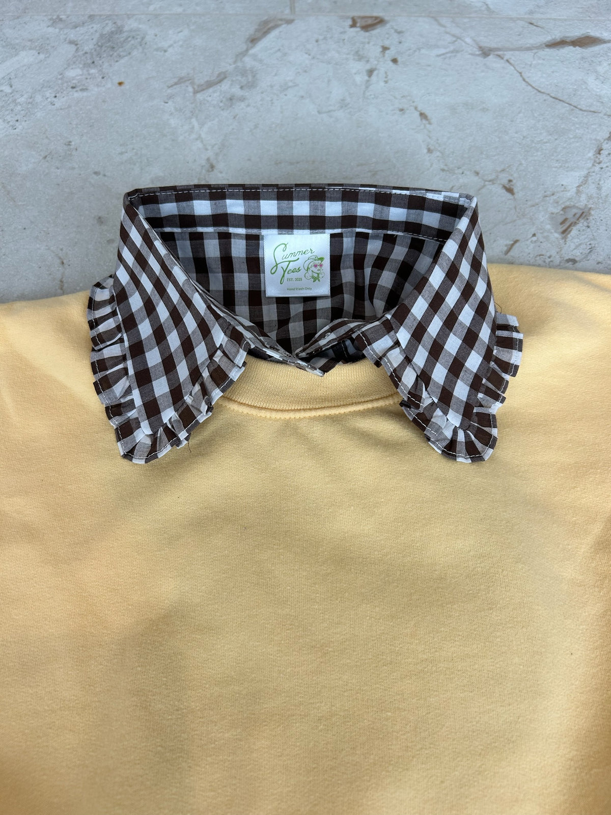 Brown Gingham Collar - TGBJ