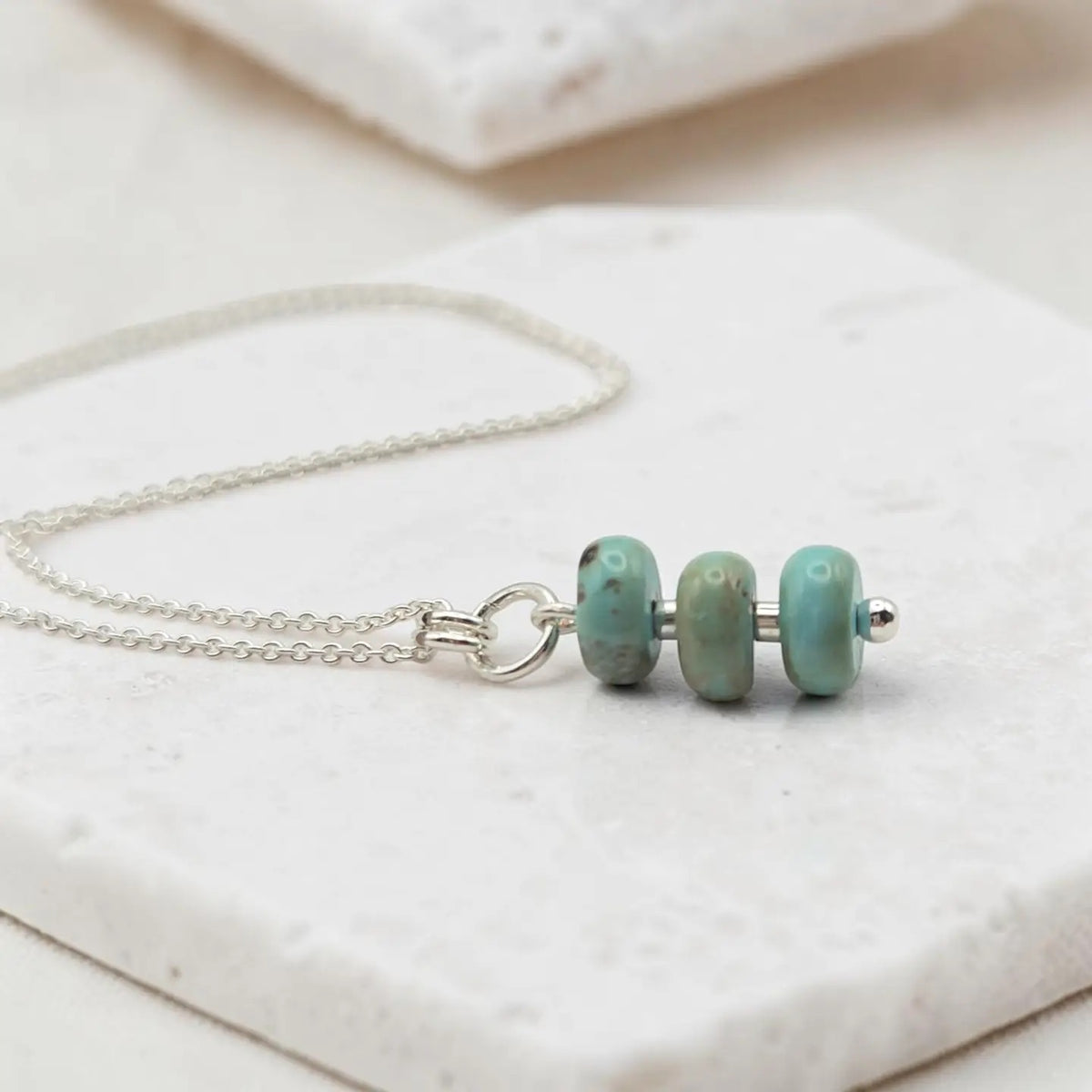 Dainty Turquoise Pendant Necklace - TGBJ