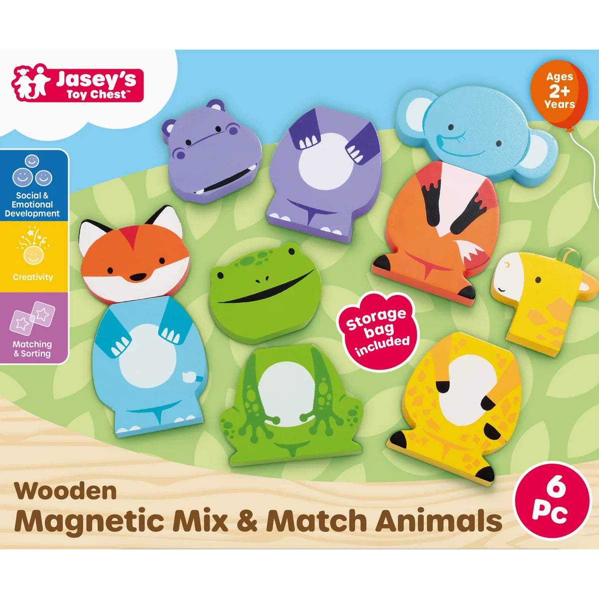 JTC Wooden Magnetic Mix and Match Animals