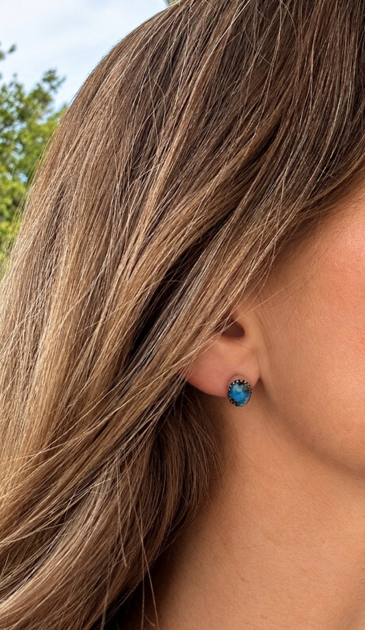 Golden Hills Turquoise Stud Earrings TGBJ