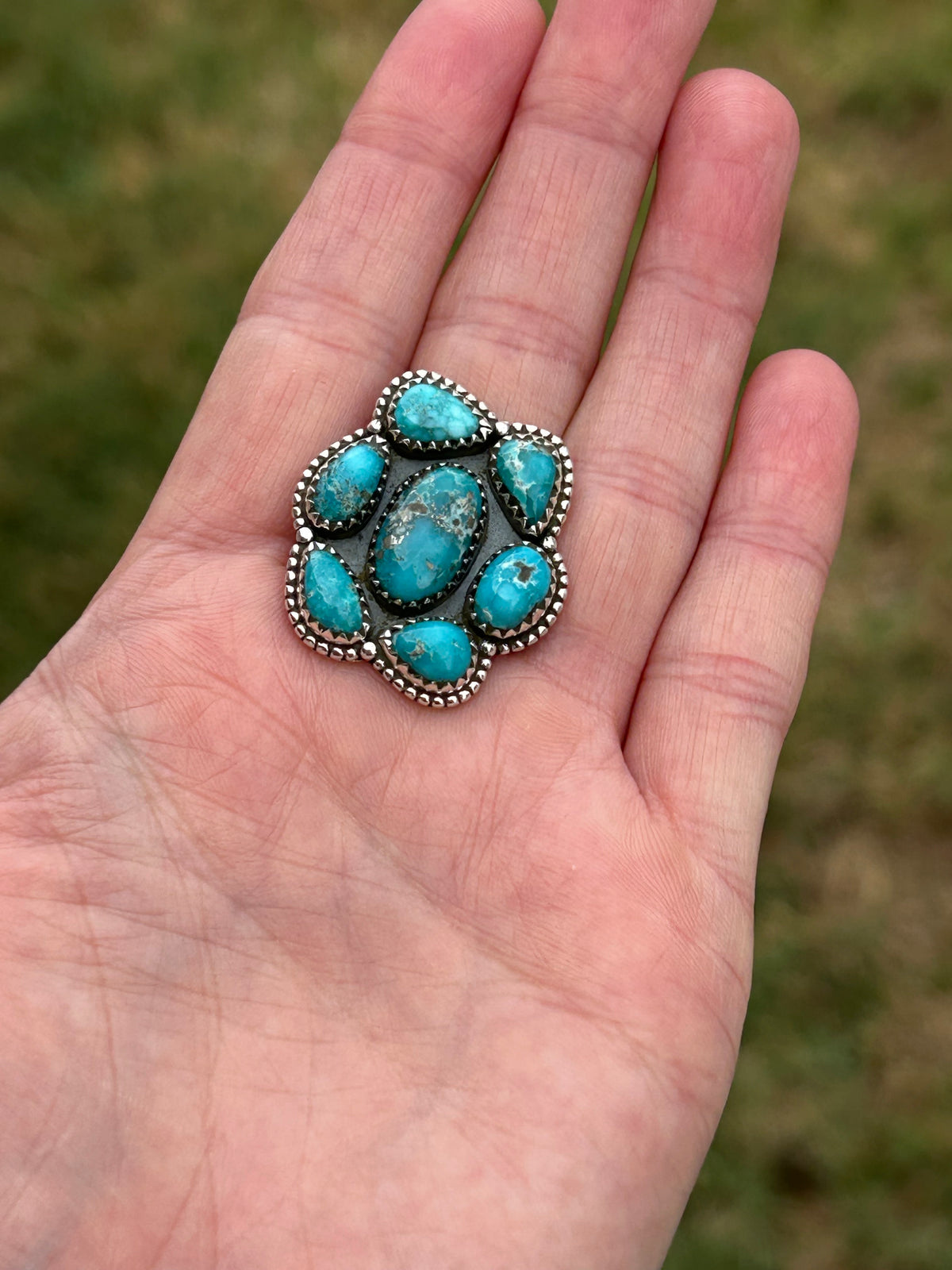 Tara Turquoise Cluster Ring - TGBJ
