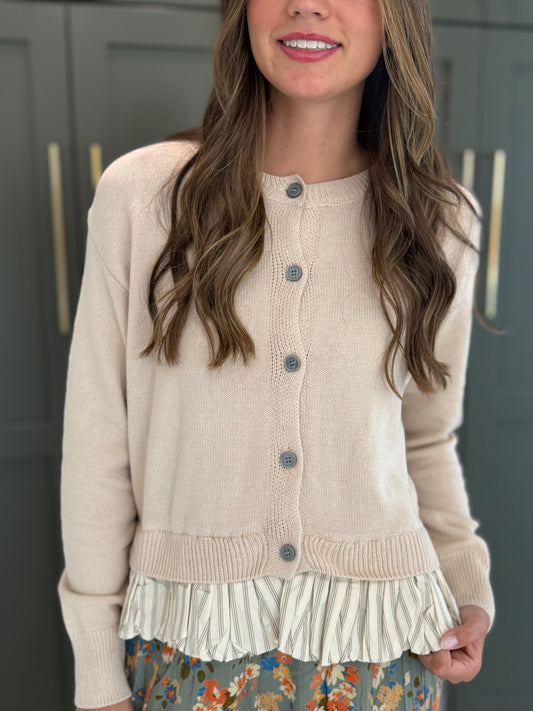 Vanilla Spice Frill Cardigan-TGB
