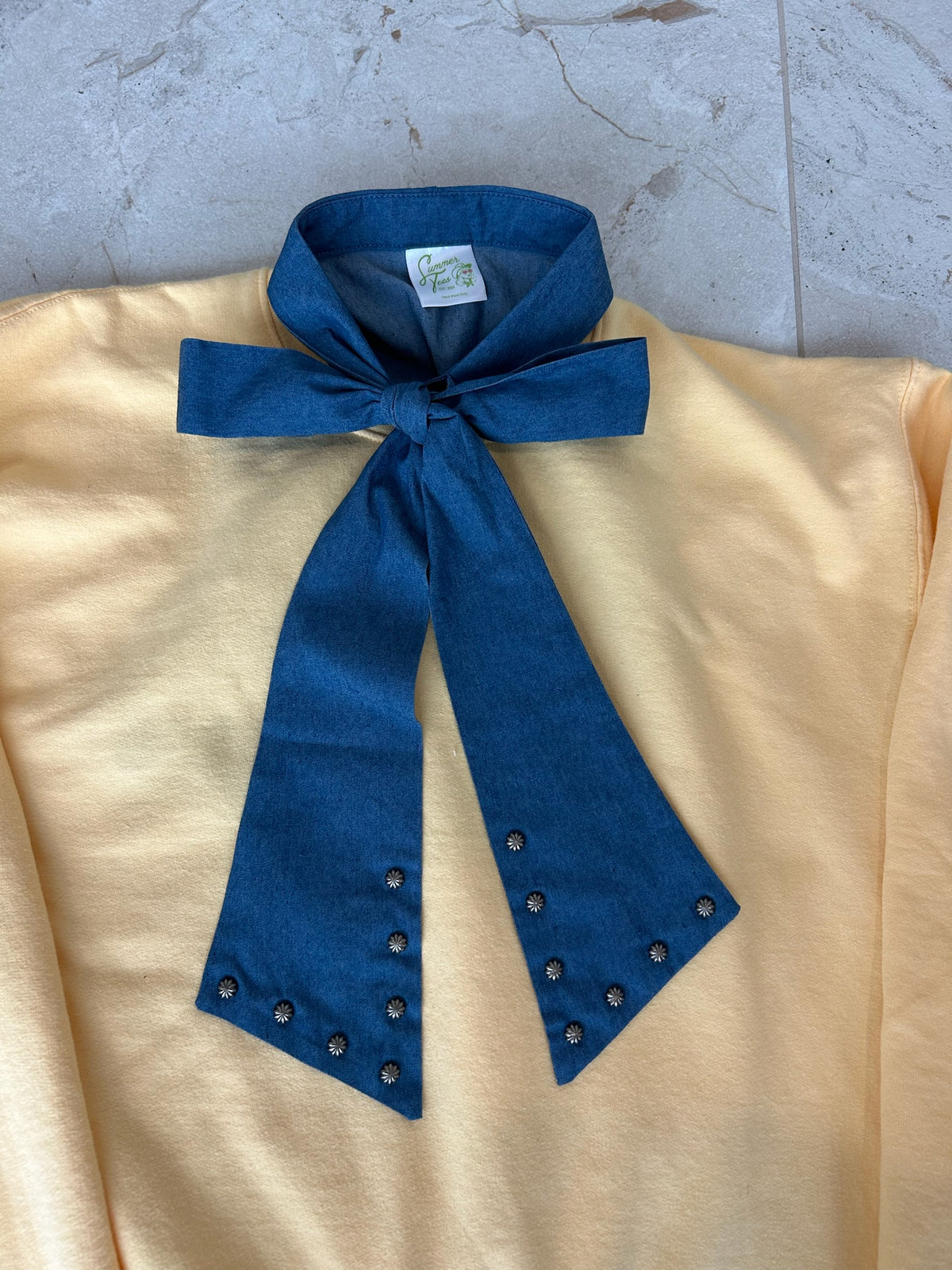 Denim Bow Collar - TGBJ