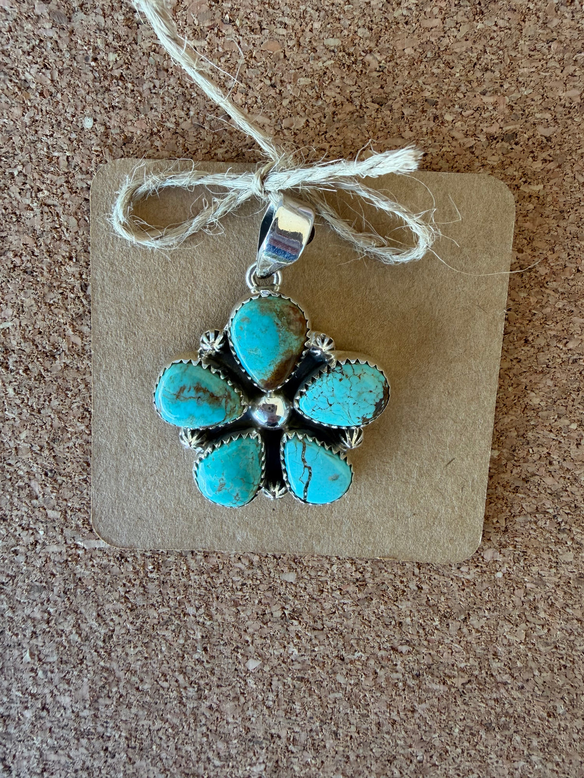 Turquoise Sterling Silver Pendant B- TGB