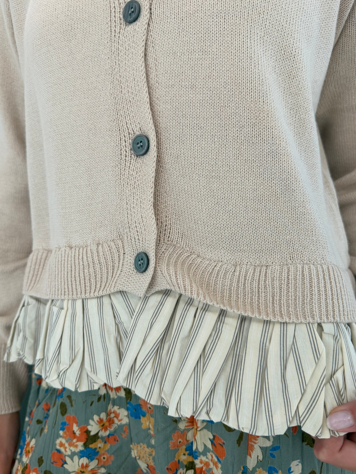Vanilla Spice Frill Cardigan-TGB