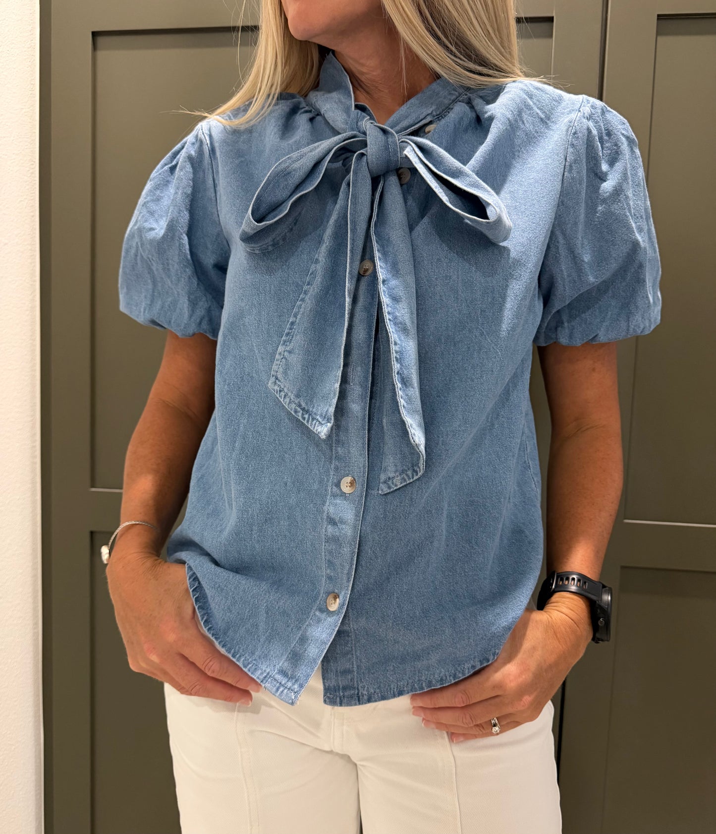 Bluebell Bow Top-TGB