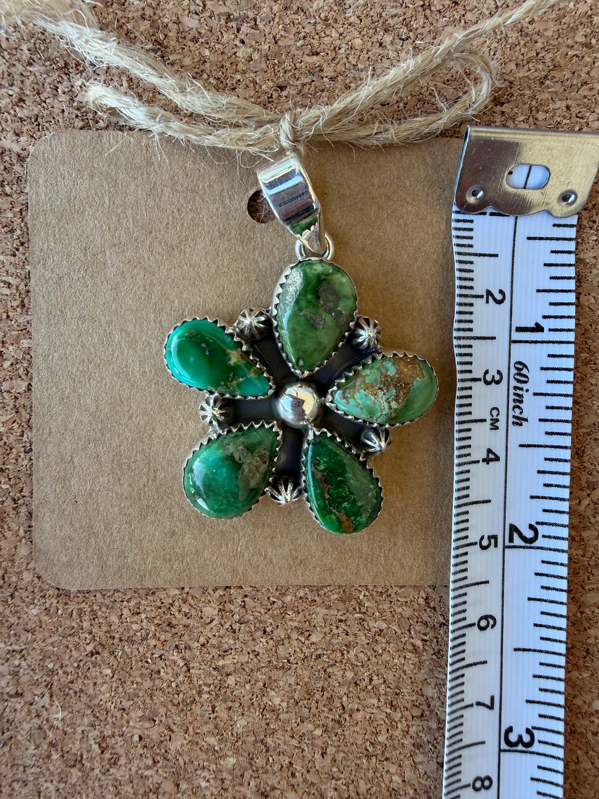 Sonoran Gold Turquoise Pendant-TGB