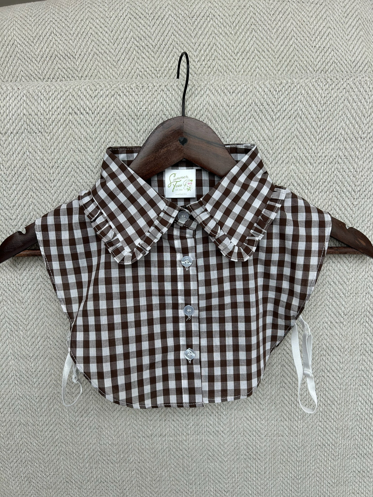 Brown Gingham Collar - TGBJ