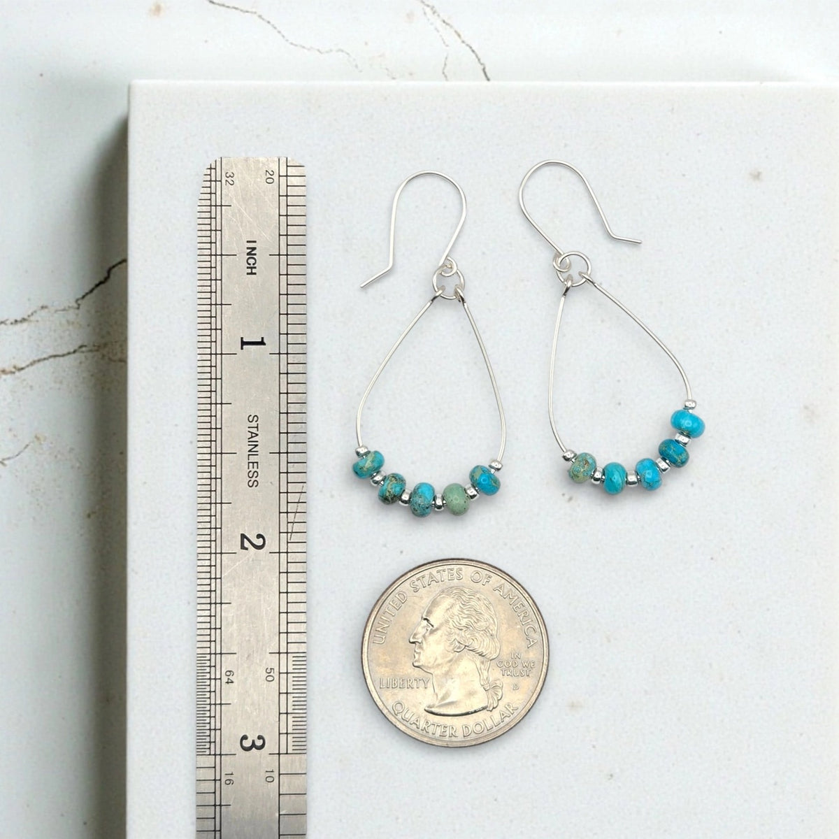 Gold and Silver Teardrop Hoop Earrings -TGBJ