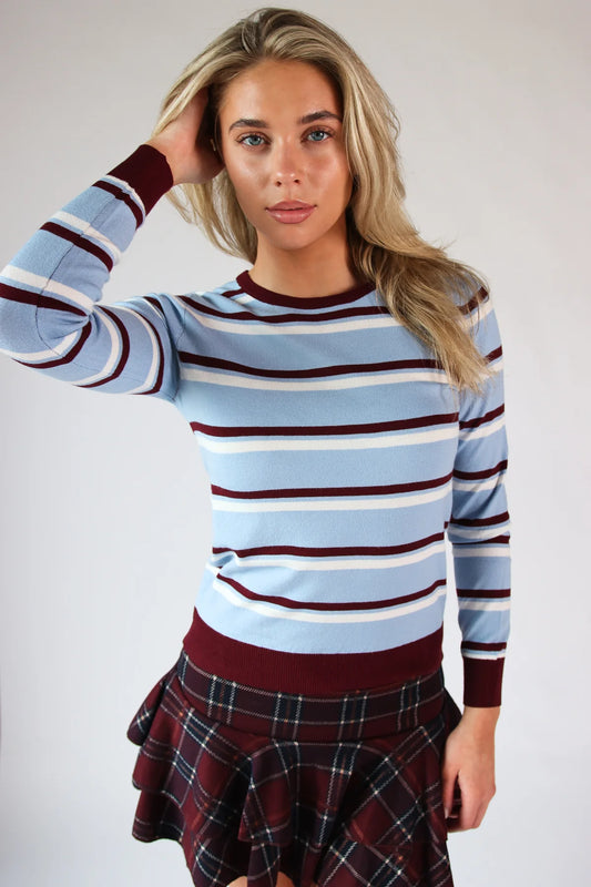 Baby Blue Stripe Sweater