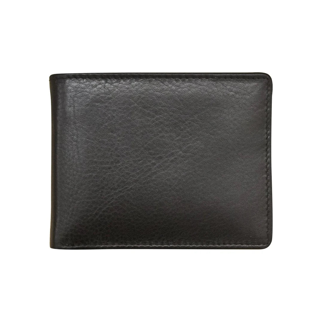 Leather Bifold Men's Wallet with Middle Flip Id