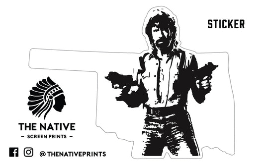 Chuck Norris Oklahoma Sticker