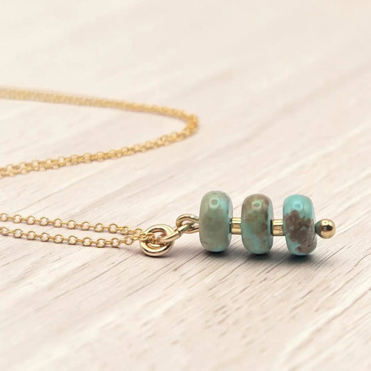Dainty Turquoise Pendant Necklace - TGBJ