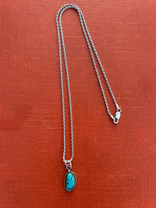 18” Vintage Kingman Turquoise Necklace - TGBJ