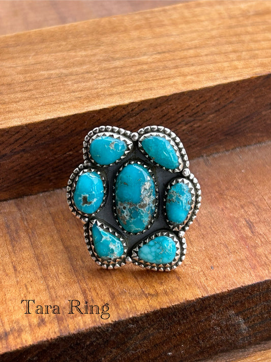 Tara Turquoise Cluster Ring - TGBJ