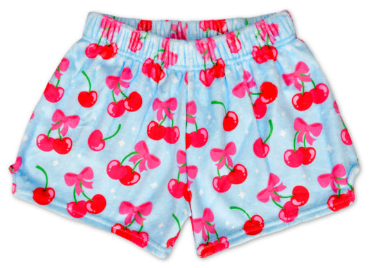 XS Cheerful Cherries Plush Shorts