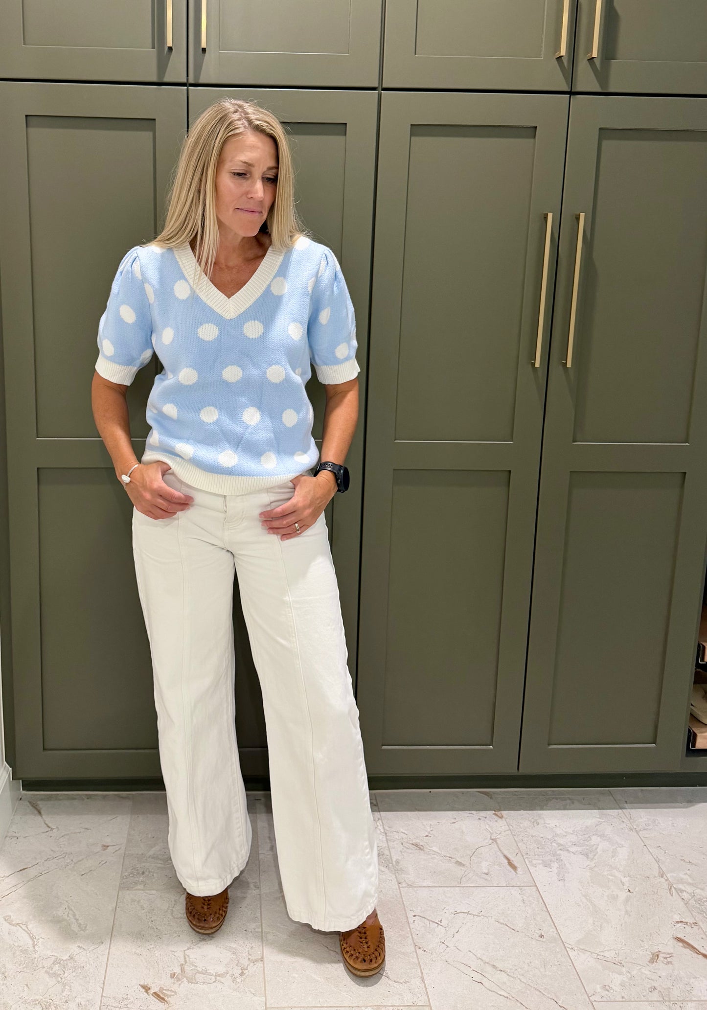 Blue Dottie Top- TGB