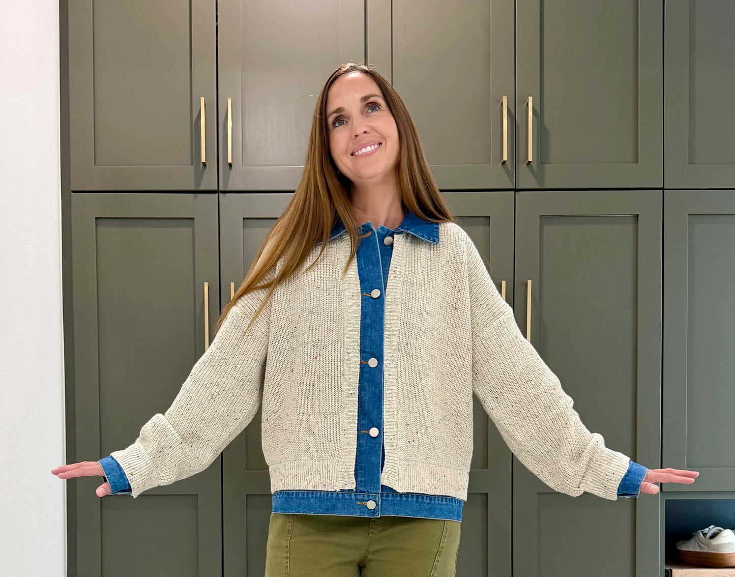 Denim & Cream Jacket Style-TGB