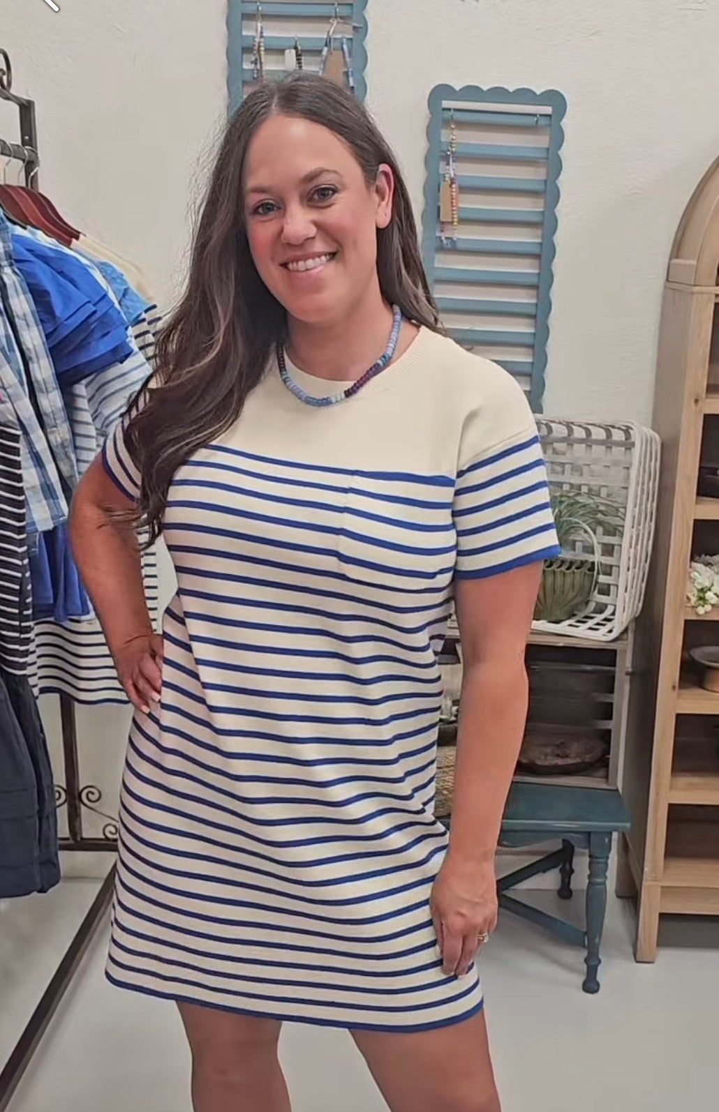 In My Season Striped Sweater Mini Dress WL24-9943