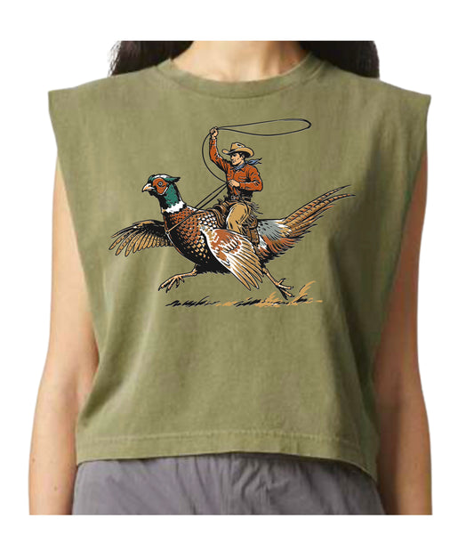 Cowboy Pheasant Muscle Tee - TGBJ