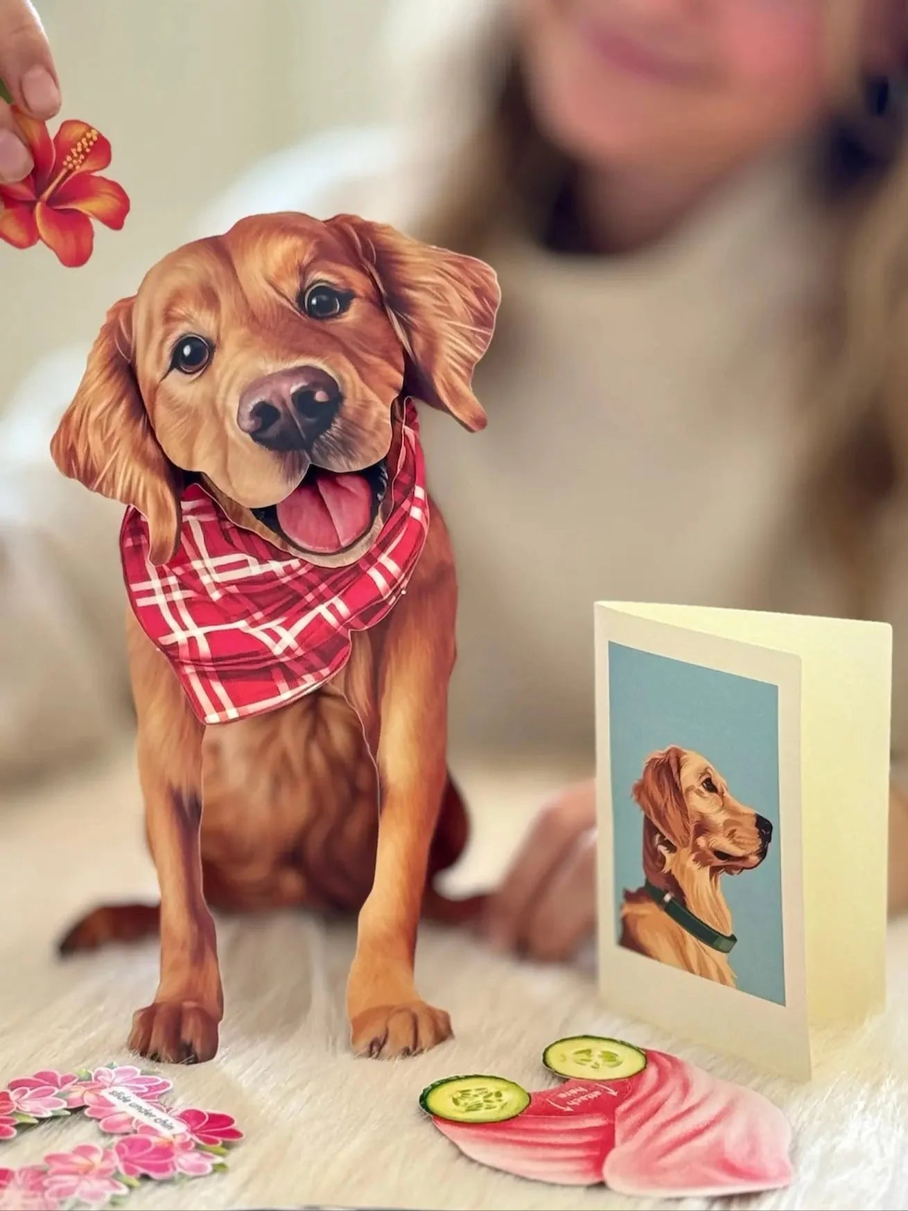 Golden Retriever Pop-Up Card