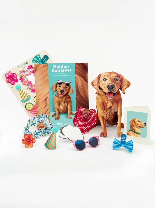 Golden Retriever Pop-Up Card
