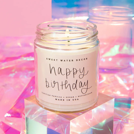 Happy Birthday Soy Candle- 9 oz