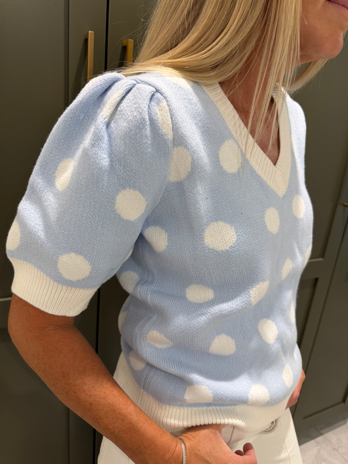 Blue Dottie Top- TGB